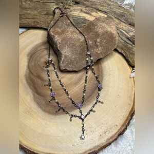 Vintage 2 layer drop necklace